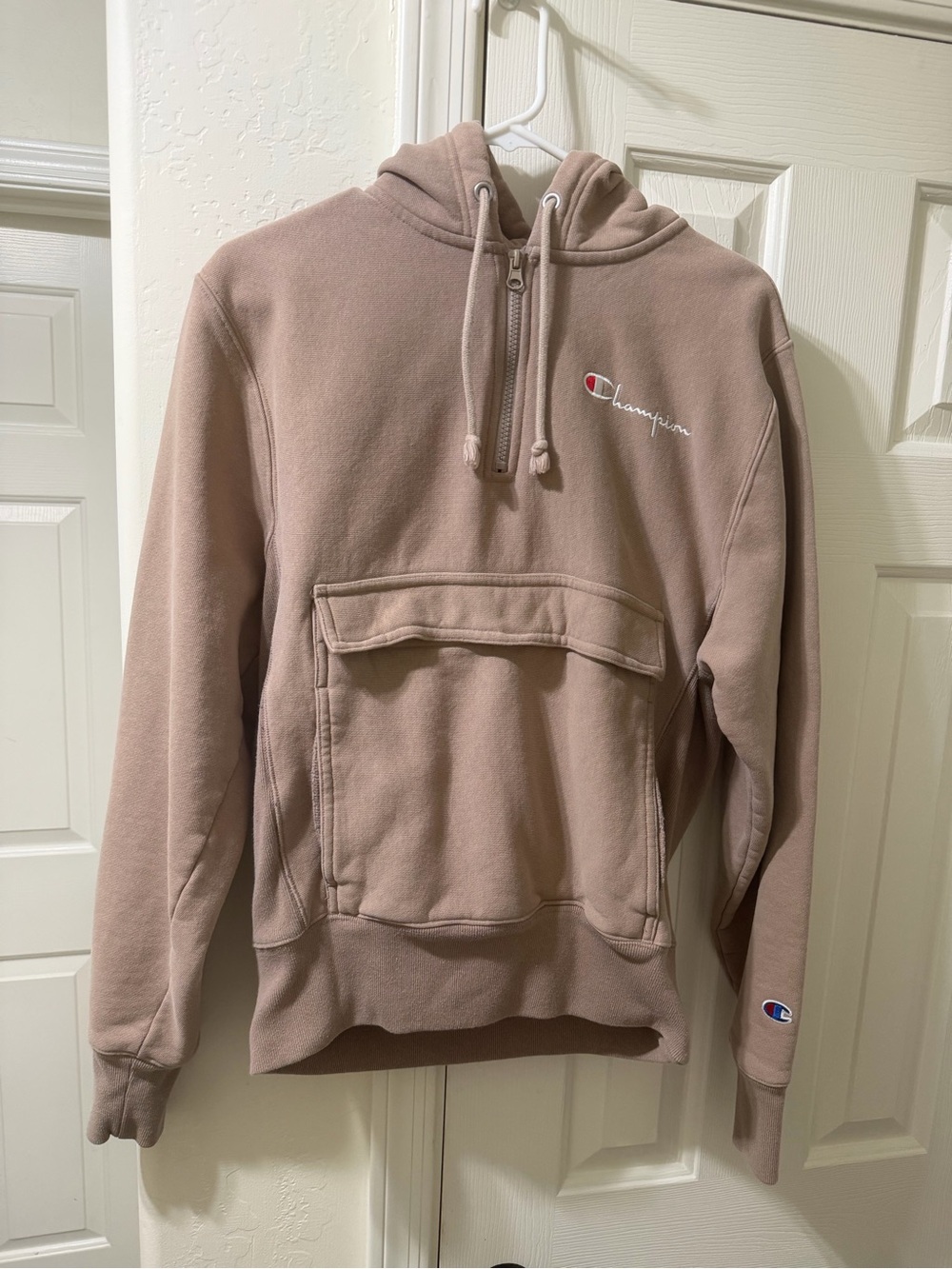 Champion Women's Hooded Half-Zip Jacket in Dusty Mauve